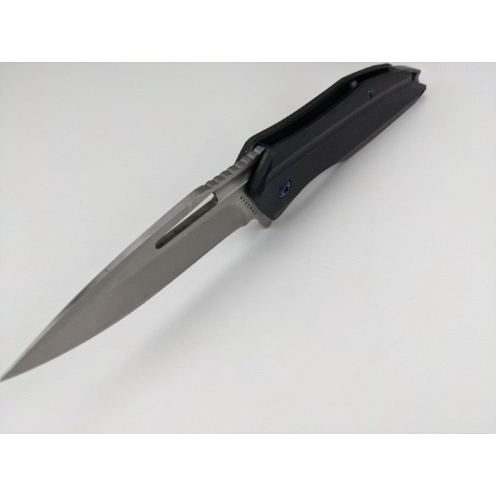 Couteau Komoran Lame Acier 440 Manche Black G10 IKBS Linerlock Clip KO032 - Livraison Gratuite