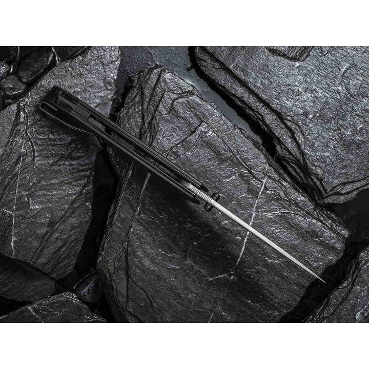 Couteau CIVIVI Brazen Black Lame Acier 14C28N Manche G10 Linerlock Clip IKBS CIVC2102C - Livraison Gratuite