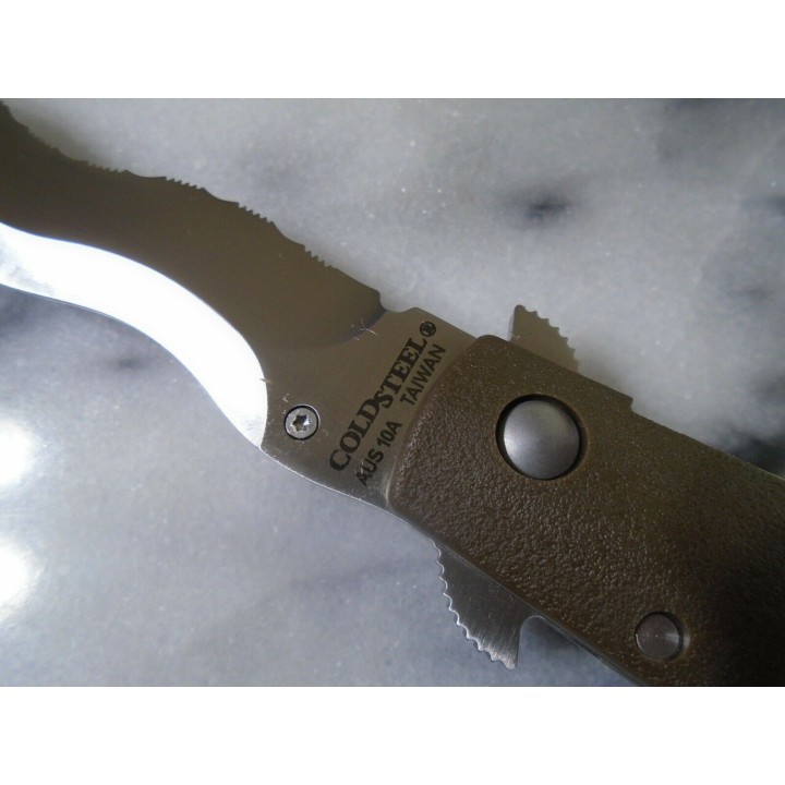 Couteau Cold Steel Kris Ti-Lite 6" Lame Acier AUS-10A Serr Manche Griv-Ex Linerlock CS26SXK6S - Livraison Gratuite
