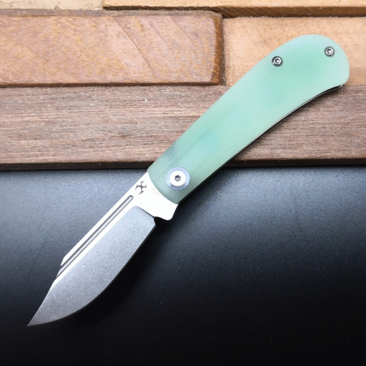 Couteau Kansept Bevy Jade Manche G10 Lame Acier 154CM Slip Joint KT2026S3 - Livraison Gratuite
