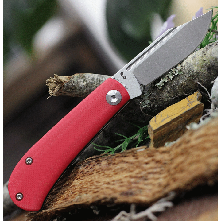 Couteau Kansept Bevy Red Manche G10 Lame Acier 154CM Slip Joint KT2026S2 - Livraison Gratuite