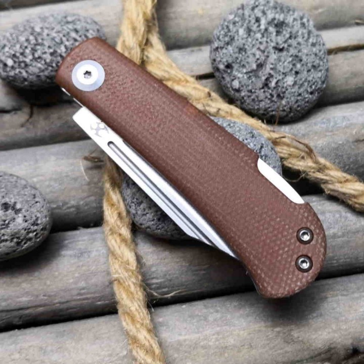 Couteau Kansept Wedge Brown Manche Micarta Lame Acier 154CM Lockback KT2026B3 - Livraison Gratuite