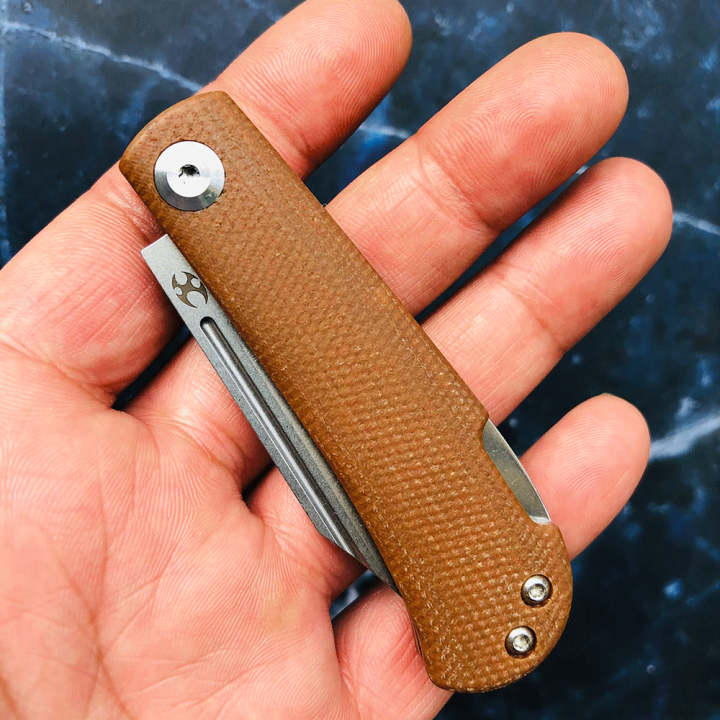 Couteau Kansept Wedge Brown Manche Micarta Lame Acier 154CM Lockback KT2026B3 - Livraison Gratuite