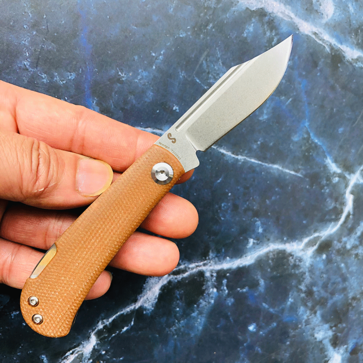 Couteau Kansept Wedge Brown Manche Micarta Lame Acier 154CM Lockback KT2026B3 - Livraison Gratuite