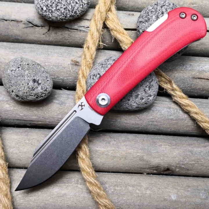 Couteau Kansept Wedge Red Manche G10 Lame Acier 154CM Lockback KT2026B2 - Livraison Gratuite