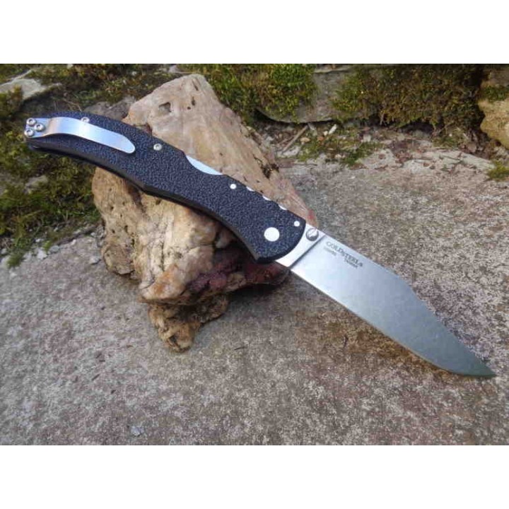Couteau Cold Steel Range Boss Lame Acier 4034 Manche GRN Black Lockback Clip CS20KR5 - Livraison Gratuite