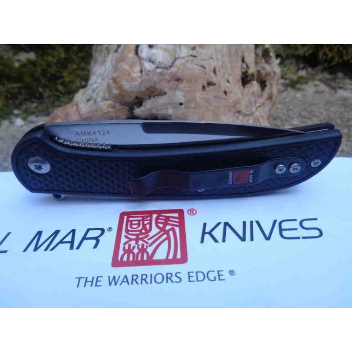 Couteau Al Mar Ultralight Falcon Lame Acier 8Cr13MoV Manche FRN Linerlock Clip AMK4124 - Livraison Gratuite