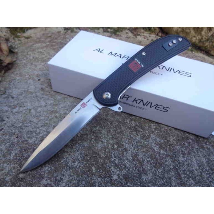 Couteau Al Mar Ultralight Falcon Lame Acier 8Cr13MoV Manche FRN Linerlock Clip AMK4124 - Livraison Gratuite