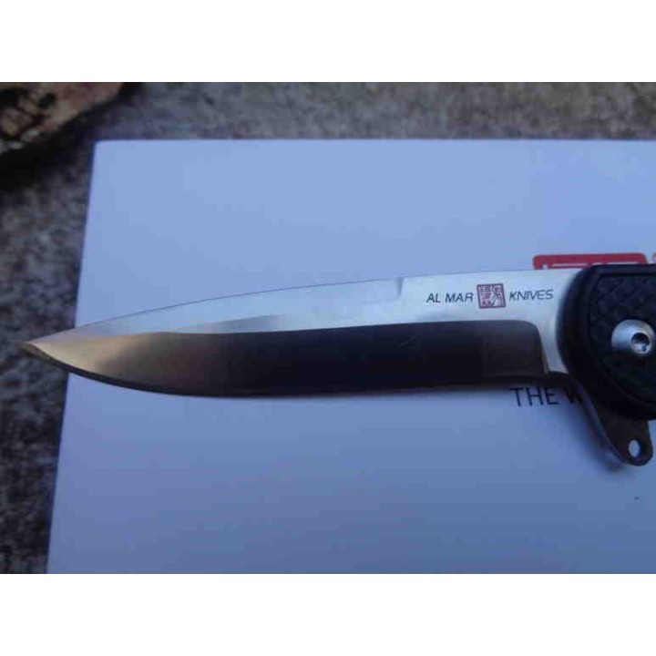 Couteau Al Mar Ultralight Falcon Lame Acier 8Cr13MoV Manche FRN Linerlock Clip AMK4124 - Livraison Gratuite