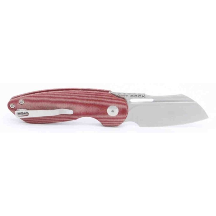 Couteau Kizer October Red Lame CPM-20CV Manche Micarta Linerlock Clip KIV3569A2 - Livraison Gratuite