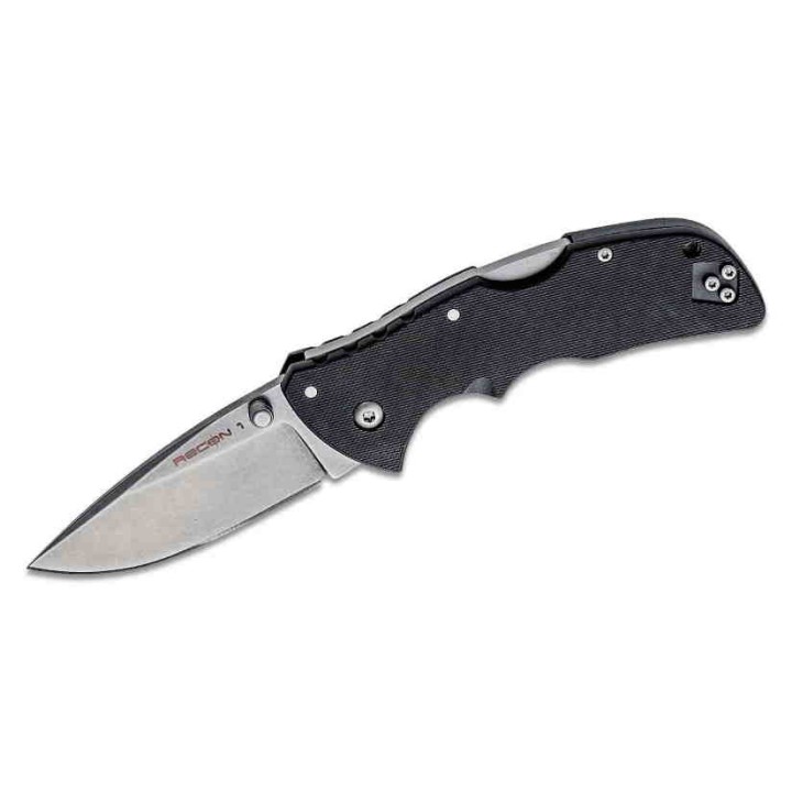 Couteau Cold Steel Mini Recon 1 Spear Point Acier AUS-10A Manche GRN Tri-Ad lock Clip CS27BAS - Livraison Gratuite