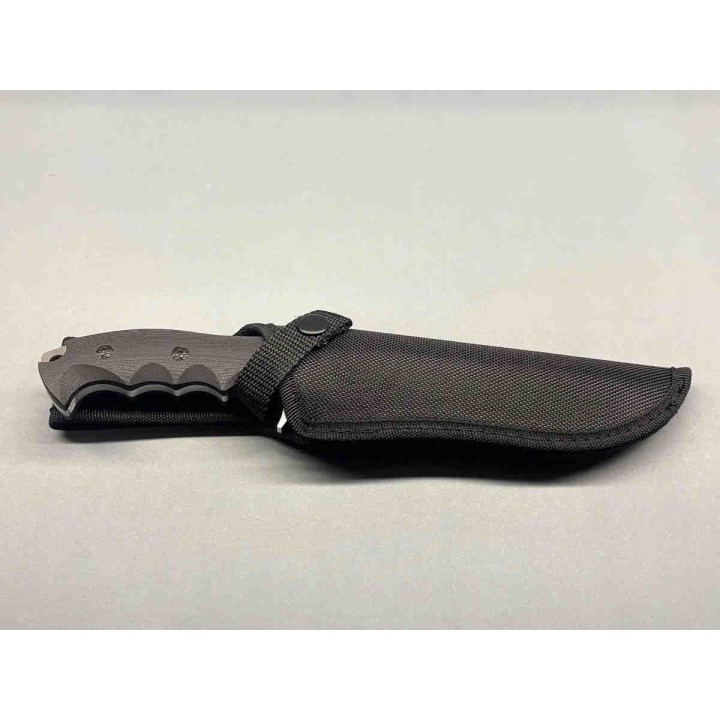 Couteau Bowie Chasseur d'Ours Lame Acier 440 Manche G10 Etui Nylon STT228522 - Livraison Gratuite