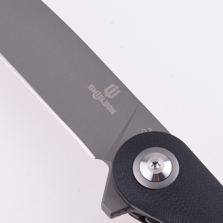 Couteau Shieldon Empoleon Grey Lame D2 Manche G10 IKBS Linerlock Etui Nylon SHI9049G1G - Livraison Gratuite