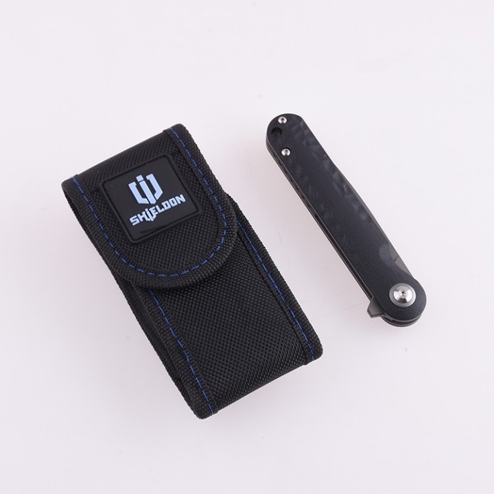 Couteau Shieldon Empoleon Grey Lame D2 Manche G10 IKBS Linerlock Etui Nylon SHI9049G1G - Livraison Gratuite