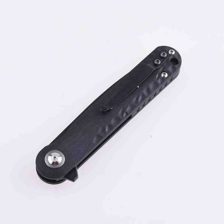 Couteau Shieldon Empoleon Black Lame D2 Manche G10 IKBS Linerlock Etui Nylon SHI9049G1B - Livraison Gratuite
