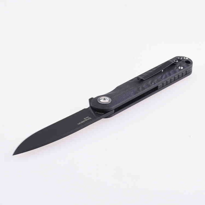 Couteau Shieldon Empoleon Black Lame D2 Manche G10 IKBS Linerlock Etui Nylon SHI9049G1B - Livraison Gratuite