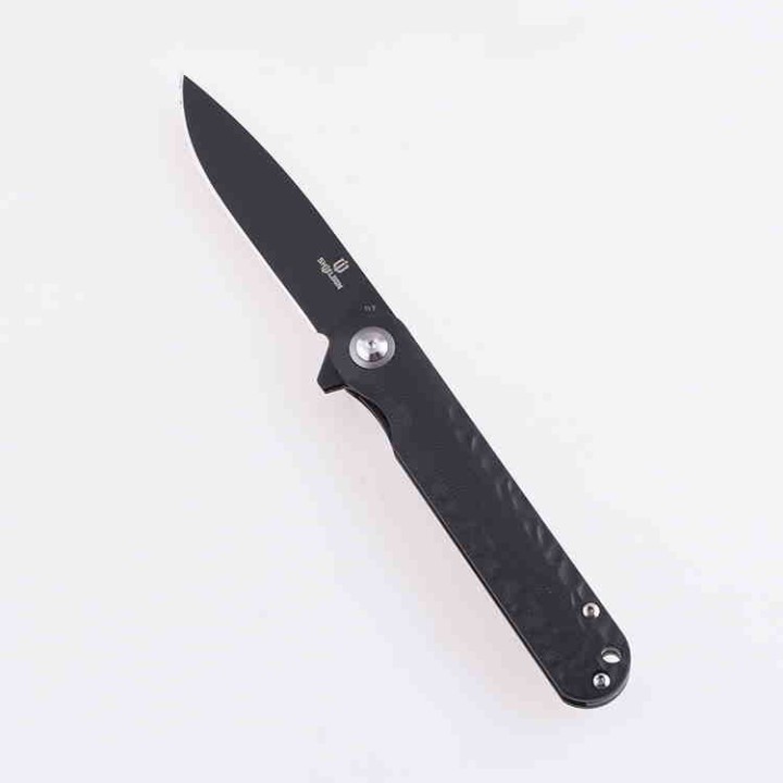 Couteau Shieldon Empoleon Black Lame D2 Manche G10 IKBS Linerlock Etui Nylon SHI9049G1B - Livraison Gratuite