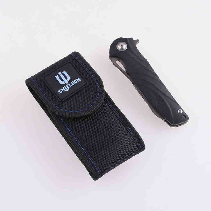 Couteau Shieldon Bazoucan Lame D2 Manche G10 IKBS Linerlock Etui Nylon SHI9050G - Livraison Gratuite