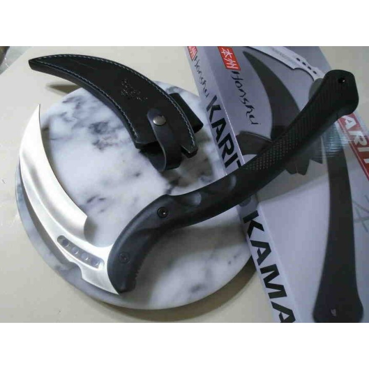Hache United Cutlery Honshu Karito Kama Lame 7Cr13 Manche EDM Etui Cuir UC3398 - Livraison Gratuite