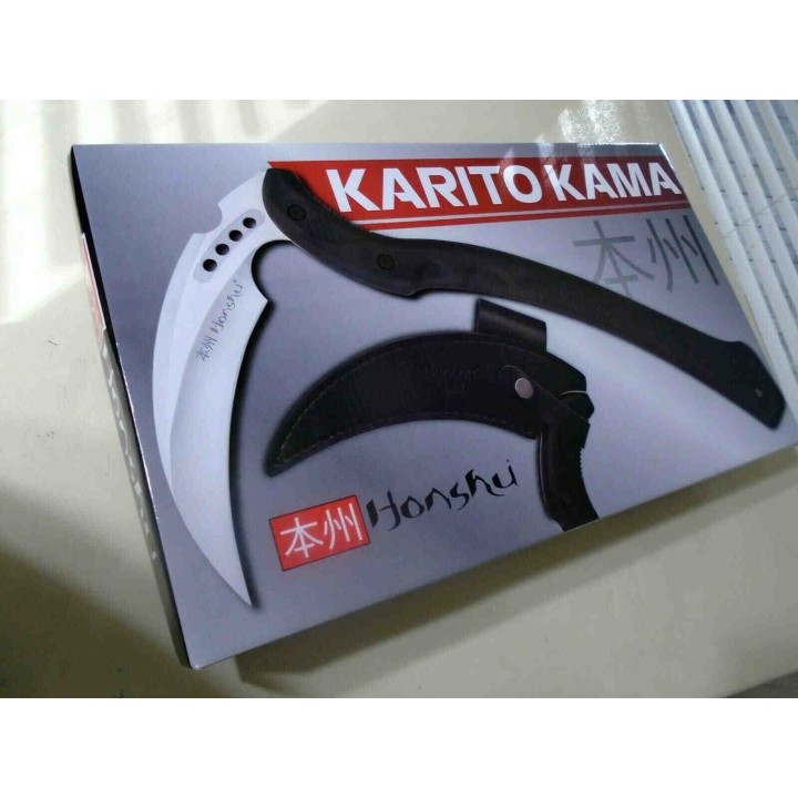 Hache United Cutlery Honshu Karito Kama Lame 7Cr13 Manche EDM Etui Cuir UC3398 - Livraison Gratuite