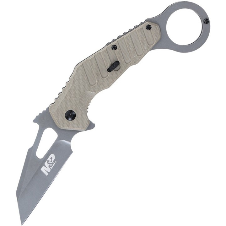 Couteau Karambit Smith&Wesson M&P Extreme Ops Lame Acier 8Cr13MoV Manche G10 Linerlock Clip SW1147102 - Livraison Gratuite