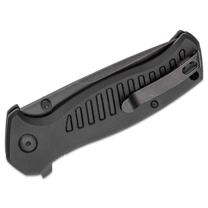 Couteau Steel Will Barghest Black Lame Acier D2 Manche G10 Linerlock Clip SMGF37M03 - Livraison Gratuite