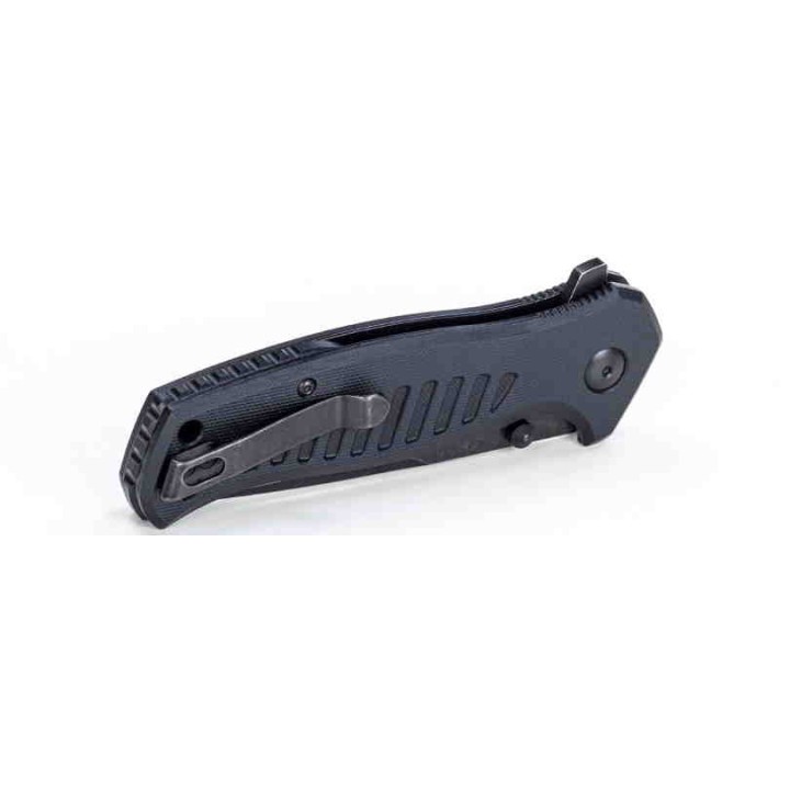 Couteau Steel Will Barghest Black Lame Acier D2 Manche G10 Linerlock Clip SMGF37M03 - Livraison Gratuite