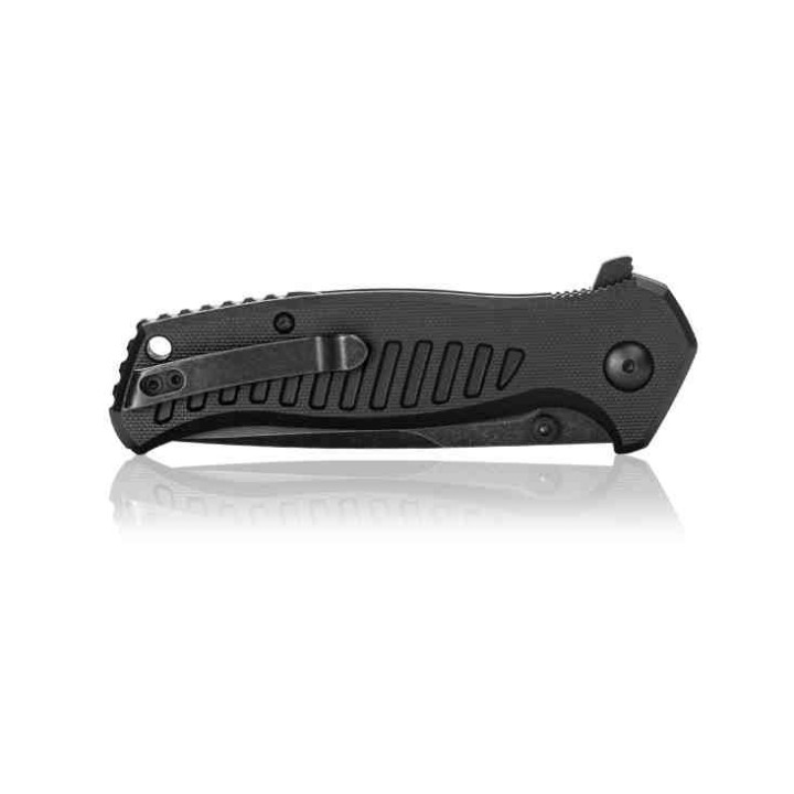 Couteau Steel Will Barghest Black Lame Acier D2 Manche G10 Linerlock Clip SMGF37M03 - Livraison Gratuite