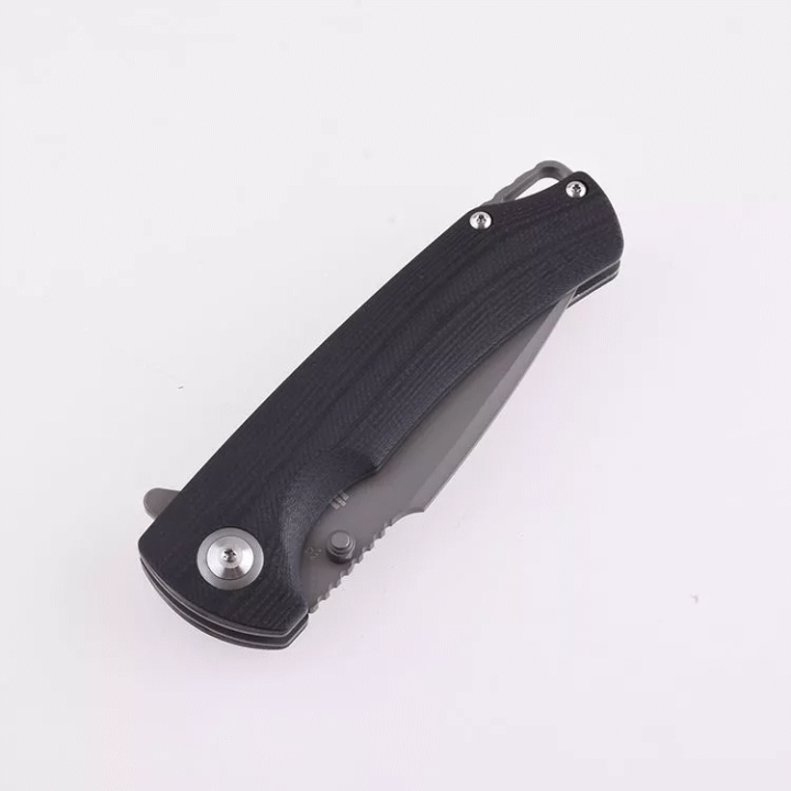 Couteau Shieldon Relicanth Lame D2 Manche G10 IKBS Linerlock Clip Etui Nylon SHI7070G - Livraison Gratuite