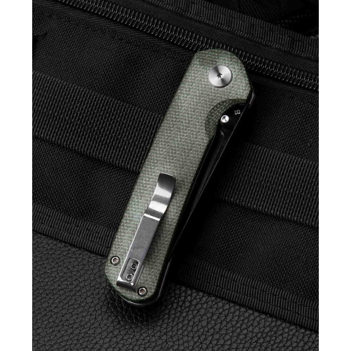 Couteau Bestech Sledgehammer Green Lame Acier D2 Black Manche Micarta IKBS Linerlock Clip BTKG31B2 - Livraison Gratuite