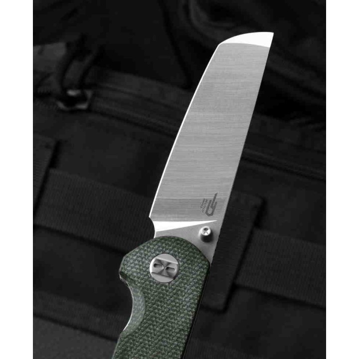 Couteau Bestech Sledgehammer Green Lame Acier D2 Manche Micarta IKBS Linerlock Clip BTKG31B1 - Livraison Gratuite