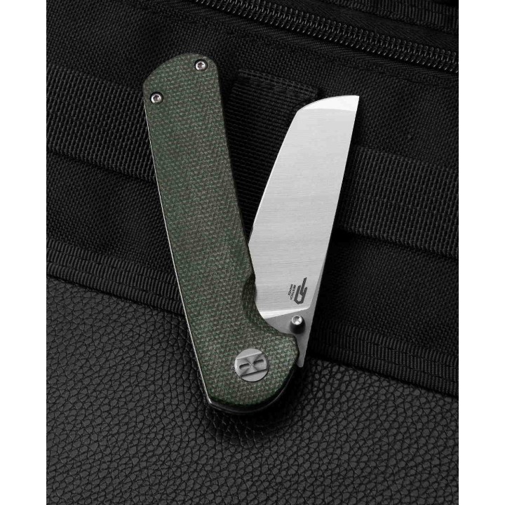 Couteau Bestech Sledgehammer Green Lame Acier D2 Manche Micarta IKBS Linerlock Clip BTKG31B1 - Livraison Gratuite