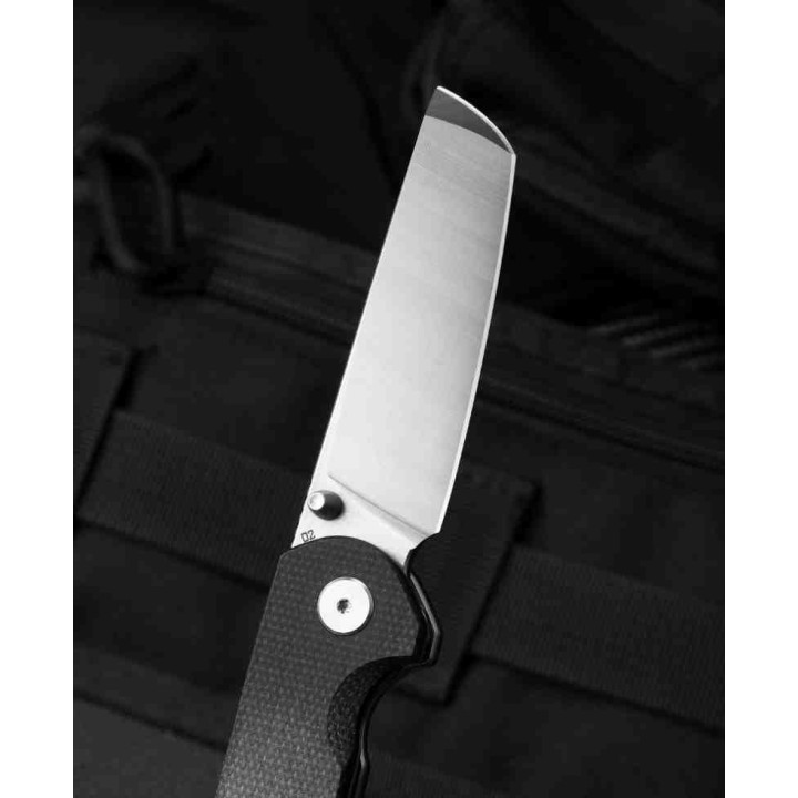 Couteau Bestech Sledgehammer Black Lame Acier D2  Manche Micarta IKBS Linerlock Clip BTKG31C - Livraison Gratuite