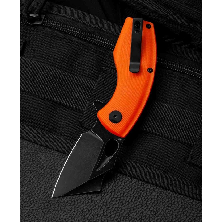 Couteau Bestech Lizard Orange Lame Acier D2 Black Manche G10 IKBS Linerlock Clip BTKG39D - Livraison Gratuite