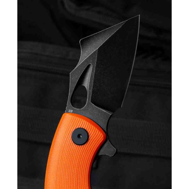 Couteau Bestech Lizard Orange Lame Acier D2 Black Manche G10 IKBS Linerlock Clip BTKG39D - Livraison Gratuite