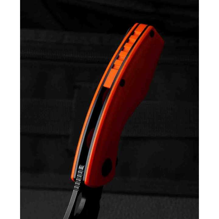 Couteau Bestech Lizard Orange Lame Acier D2 Black Manche G10 IKBS Linerlock Clip BTKG39D - Livraison Gratuite