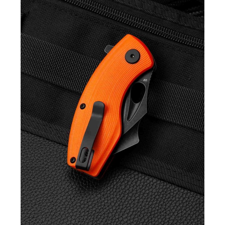 Couteau Bestech Lizard Orange Lame Acier D2 Black Manche G10 IKBS Linerlock Clip BTKG39D - Livraison Gratuite