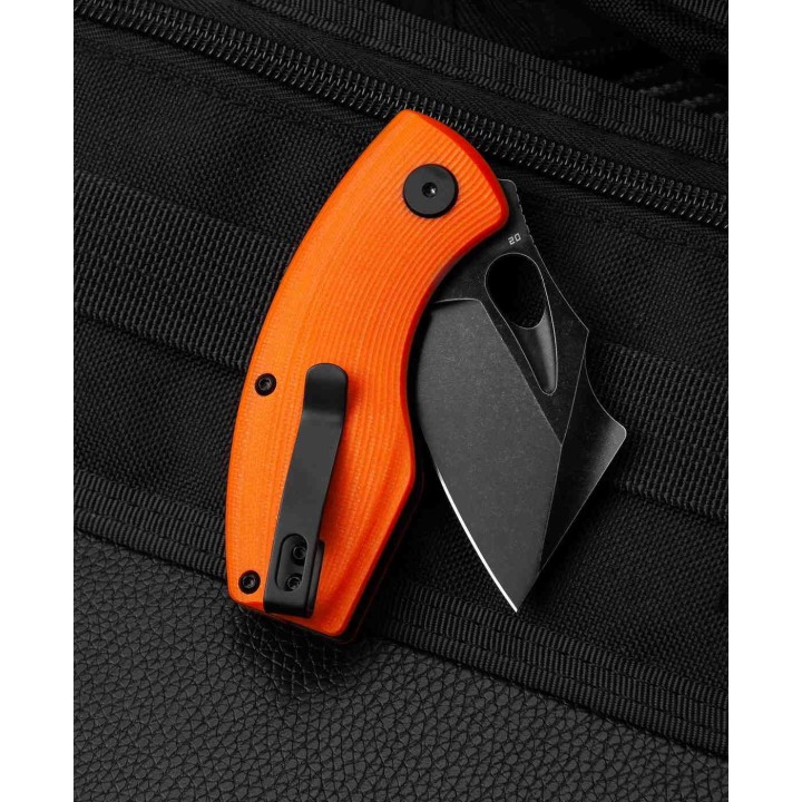 Couteau Bestech Lizard Orange Lame Acier D2 Black Manche G10 IKBS Linerlock Clip BTKG39D - Livraison Gratuite