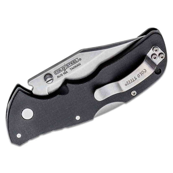 Couteau Cold Steel Mini Recon 1 Clip Point Acier AUS-10A Manche GRN Tri-Ad Lock Clip CS27BAC - Livraison Gratuite