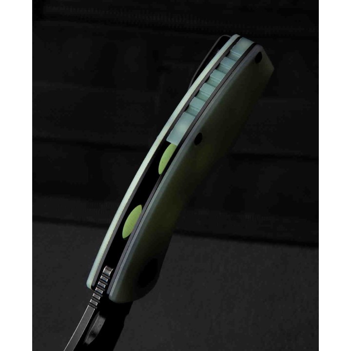 Couteau Bestech Lizard Jade Lame Acier D2 Black Manche G10 IKBS Linerlock Clip BTKG39E - Livraison Gratuite