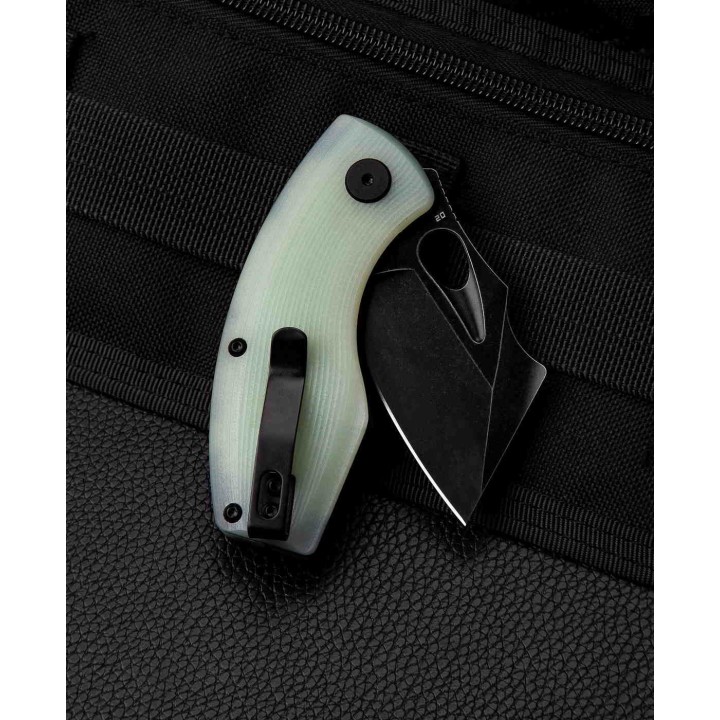Couteau Bestech Lizard Jade Lame Acier D2 Black Manche G10 IKBS Linerlock Clip BTKG39E - Livraison Gratuite
