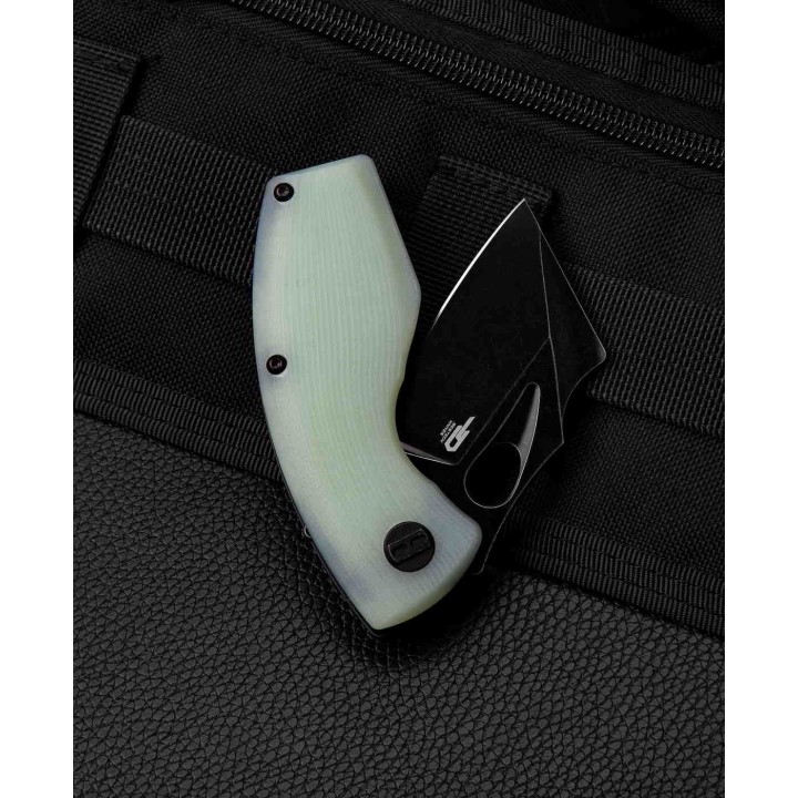 Couteau Bestech Lizard Jade Lame Acier D2 Black Manche G10 IKBS Linerlock Clip BTKG39E - Livraison Gratuite