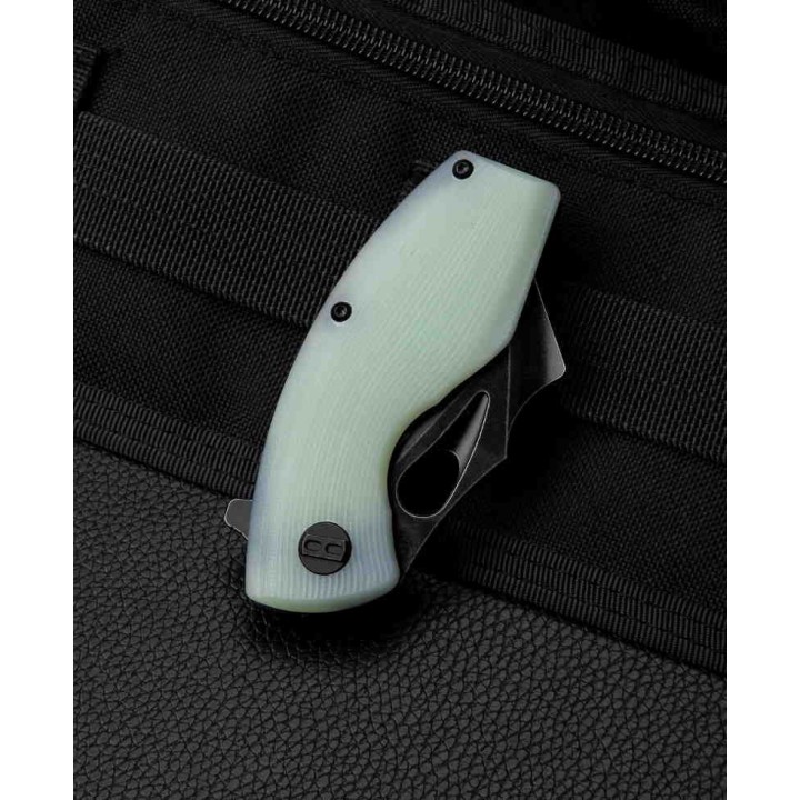 Couteau Bestech Lizard Jade Lame Acier D2 Black Manche G10 IKBS Linerlock Clip BTKG39E - Livraison Gratuite