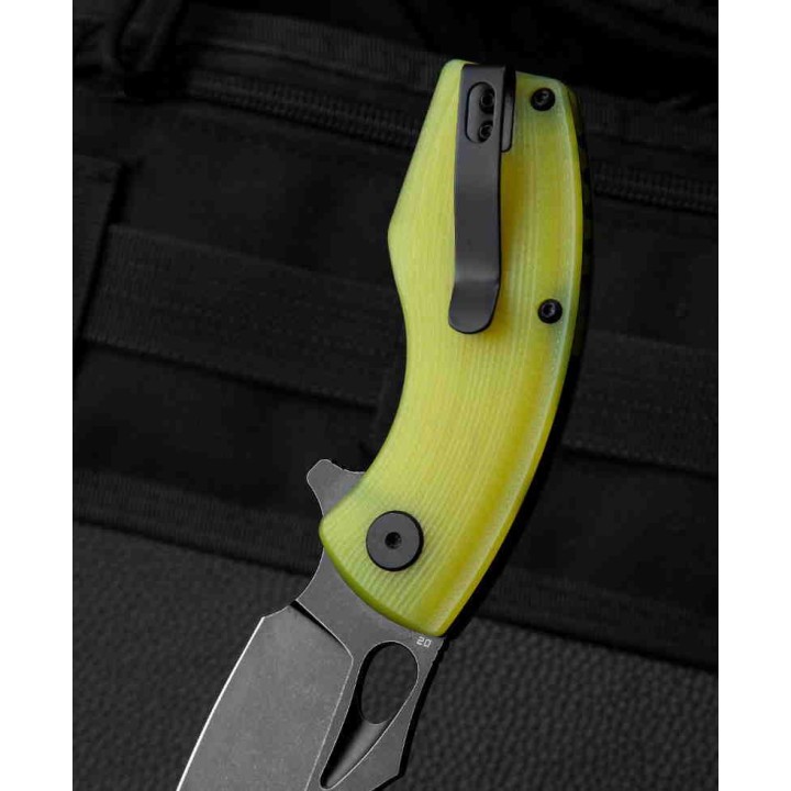 Couteau Bestech Lizard Lime Green Lame Acier D2 Black Manche G10 IKBS Linerlock Clip BTKG39F - Livraison Gratuite