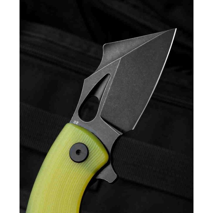Couteau Bestech Lizard Lime Green Lame Acier D2 Black Manche G10 IKBS Linerlock Clip BTKG39F - Livraison Gratuite