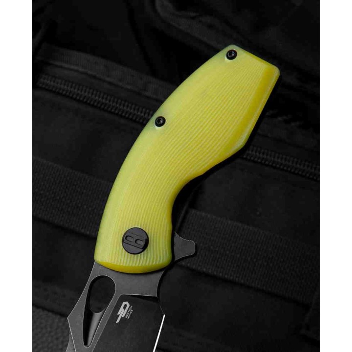 Couteau Bestech Lizard Lime Green Lame Acier D2 Black Manche G10 IKBS Linerlock Clip BTKG39F - Livraison Gratuite