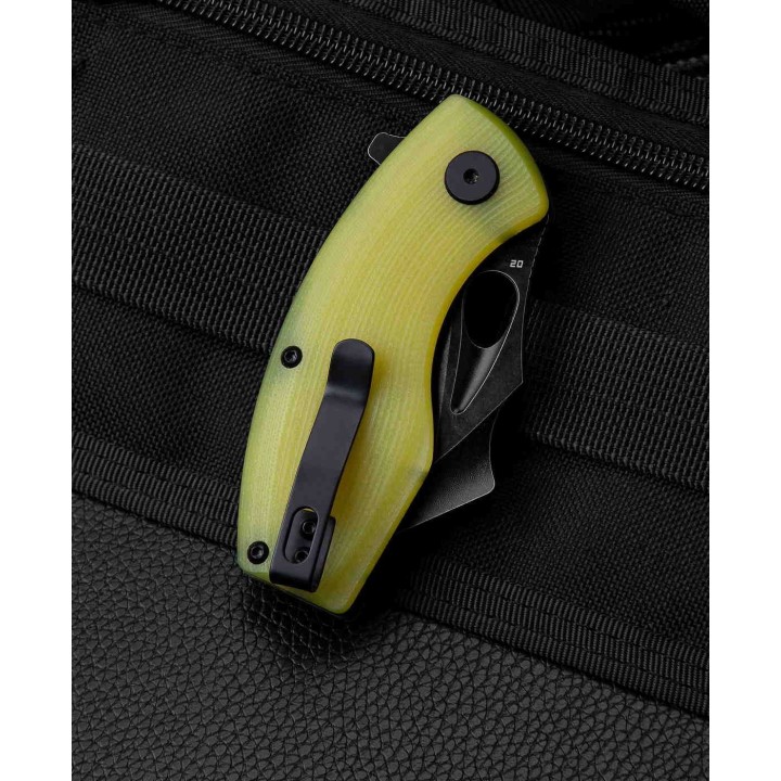 Couteau Bestech Lizard Lime Green Lame Acier D2 Black Manche G10 IKBS Linerlock Clip BTKG39F - Livraison Gratuite