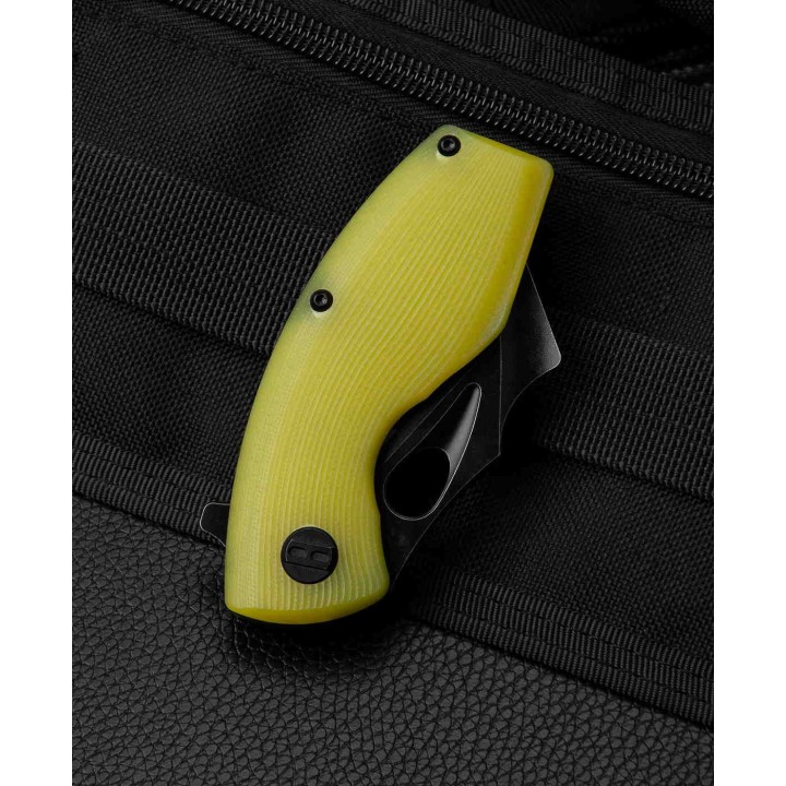 Couteau Bestech Lizard Lime Green Lame Acier D2 Black Manche G10 IKBS Linerlock Clip BTKG39F - Livraison Gratuite