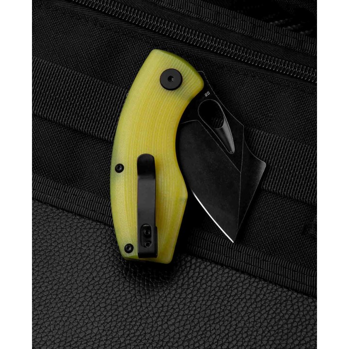 Couteau Bestech Lizard Lime Green Lame Acier D2 Black Manche G10 IKBS Linerlock Clip BTKG39F - Livraison Gratuite