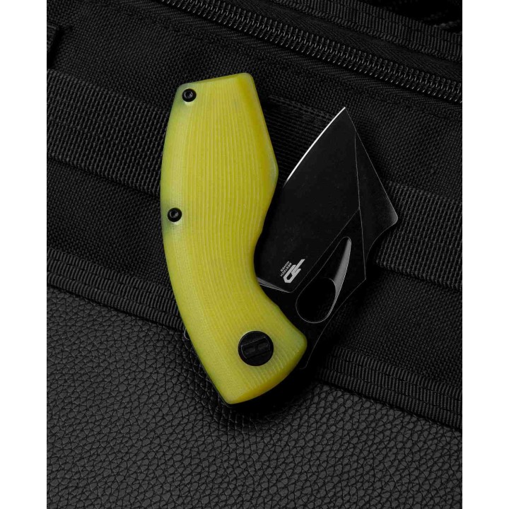 Couteau Bestech Lizard Lime Green Lame Acier D2 Black Manche G10 IKBS Linerlock Clip BTKG39F - Livraison Gratuite